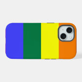 LGBT Regenboog Pride Vlag iPhone 15 Hoesje (Achterkant horizontaal)