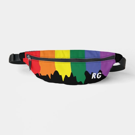 LGBT Regenboog Pride Vlag Met Tekst Heuptasje (Voorkant)