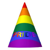 LGBT Regenboog Pride Vlag & Pride Tekst Feesthoed Feesthoedjes (Voorkant)