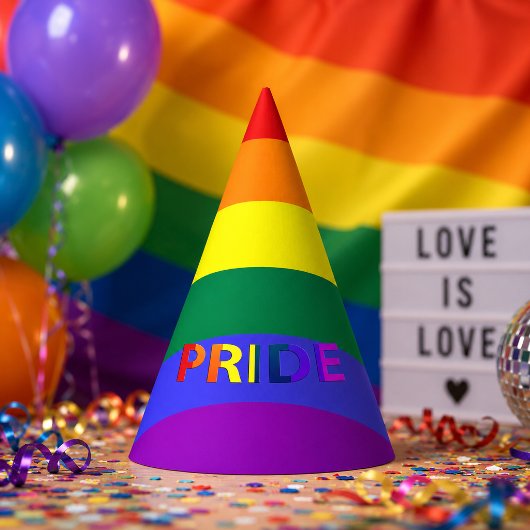 LGBT Regenboog Pride Vlag & Pride Tekst Feesthoed Feesthoedjes