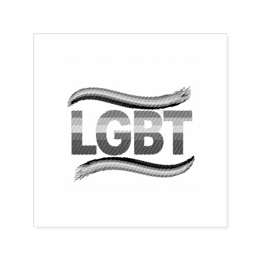 LGBT Regenboog Pride Zelfinktende Stempel (Design)