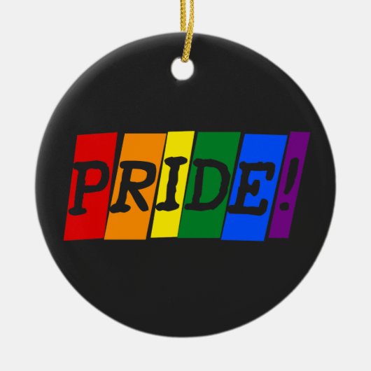LGBT regenboog trots keramische ornament (Voorkant)