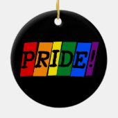 LGBT regenboog trots keramische ornament (Achterkant)