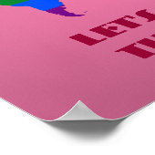 LGBT regenboog trots wereldkaart poster (Hoek)