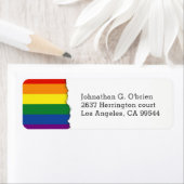 LGBT Regenboog Vlag | Retouradres Etiket (Insitu)