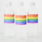 LGBT REGENBOOG VLAGVERF WATERFLES ETIKET (Flessen)