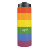 LGBT-regenbooggedempte kleur Thermosbeker (Voorkant)