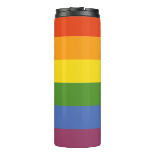 LGBT-regenbooggedempte kleur Thermosbeker (Achterkant)