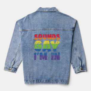 LGBT-regenbooggeluiden in Bisexual Transgende Denim Jacket
