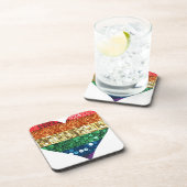 lgbt regenbooghart bier onderzetter (Rechterzijde)