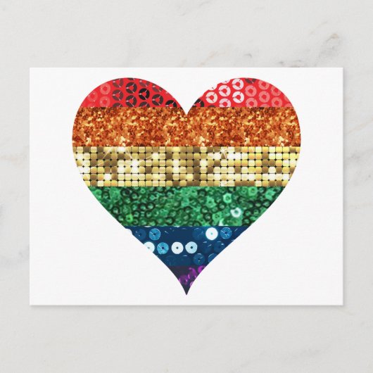 lgbt regenbooghart briefkaart (Voorkant)