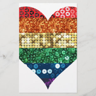 lgbt regenbooghart briefpapier
