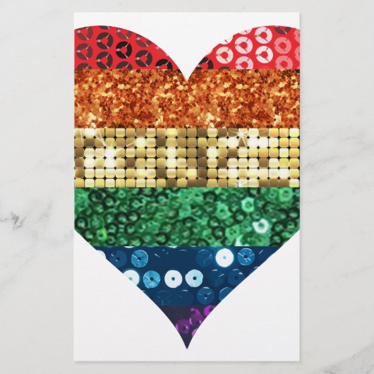 lgbt regenbooghart briefpapier (Voorkant)