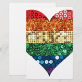 lgbt regenbooghart briefpapier (Voorkant / Achterkant)