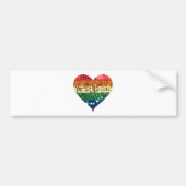 lgbt regenbooghart bumpersticker (Voorkant)