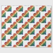 lgbt regenbooghart cadeaupapier (Vlak)