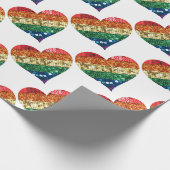 lgbt regenbooghart cadeaupapier (Hoek)