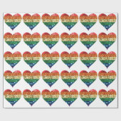 lgbt regenbooghart cadeaupapier (Vlak)