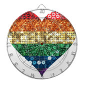 lgbt regenbooghart dartbord (Voorkant)