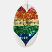 lgbt regenbooghart keramisch ornament (Rechts)