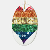 lgbt regenbooghart keramisch ornament (Links)