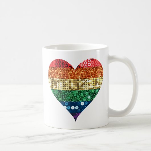 lgbt regenbooghart koffiemok (Rechts)