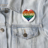 lgbt regenbooghart ronde button 5,7 cm (In situ)