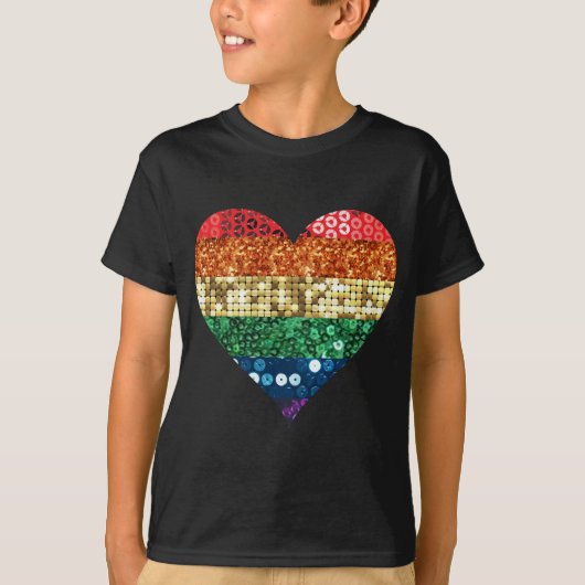 lgbt regenbooghart t-shirt (Voorkant)