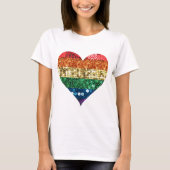 lgbt regenbooghart t-shirt (Voorkant)