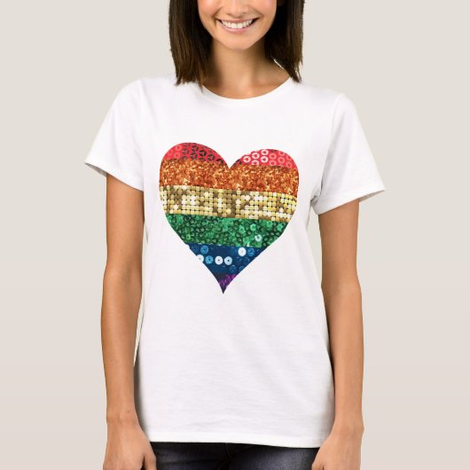lgbt regenbooghart t-shirt (Voorkant)