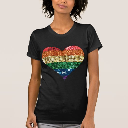 lgbt regenbooghart t-shirt (Voorkant)
