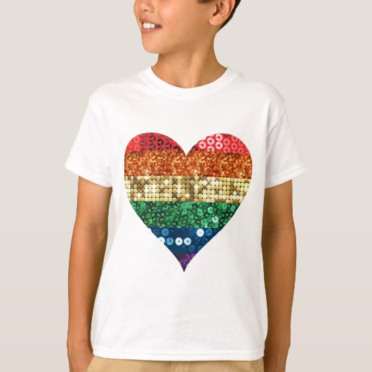 lgbt regenbooghart t-shirt (Voorkant)