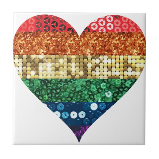 lgbt regenbooghart tegeltje (Voorkant)