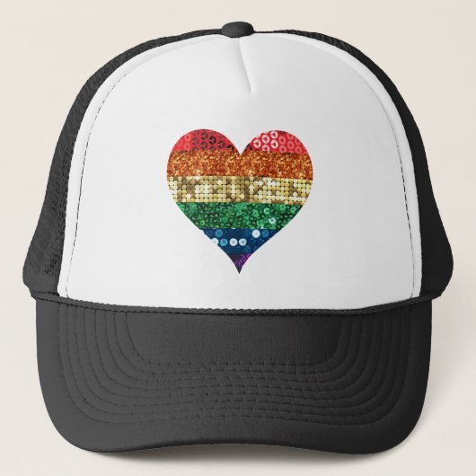 lgbt regenbooghart trucker pet (Voorkant)