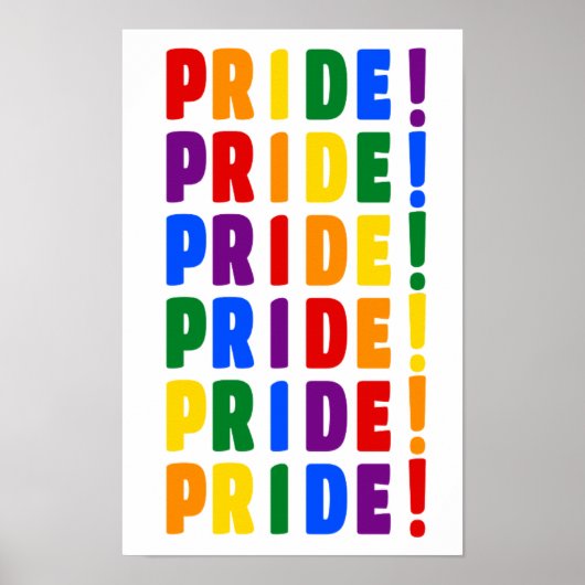 LGBT Regenboogkleuren Pride Poster (Voorkant)