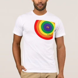 LGBT-regenboogkleurencirkels personaliseren T-shirt