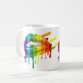 LGBT regenboogliften Koffiemok (Voorkant links)