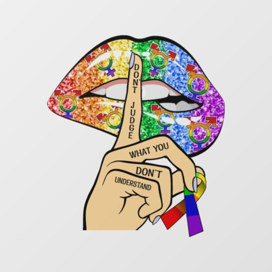 LGBT regenboogliften Raamsticker (Vel)