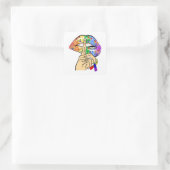 LGBT regenboogliften Vierkante Sticker (Tas)