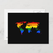 LGBT regenboogpride wereldkaart Briefkaart (Voorkant / Achterkant)