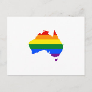 LGBT-regenboogpridekaart van Australië Briefkaart