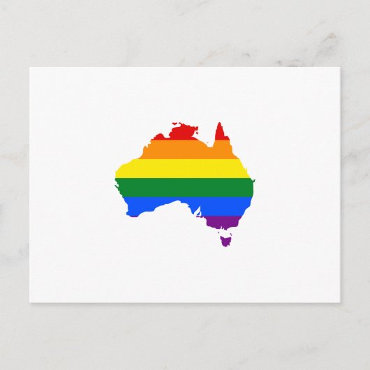 LGBT-regenboogpridekaart van Australië Briefkaart (Voorkant)