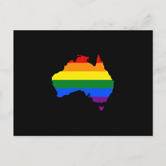 LGBT-regenboogpridekaart van het Australische Brie Briefkaart (Voorkant)