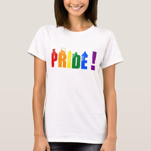 LGBT-regenboogstadpride T-Shirt (Voorkant)