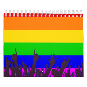 LGBT-regenboogstrandvlag met drijfveer Kalender