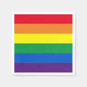Lgbt regenboogstrepen kleuren gay pride vlaggenpap servet (Voorkant)