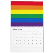 Lgbt regenboogstrepen kleuren Lgbtq gay pride vlag Kalender (Feb 2026)