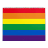 Lgbt regenboogstrepen kleuren Lgbtq gay pride vlag Kalender (Hoes)