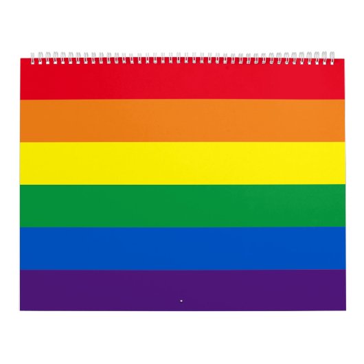 Lgbt regenboogstrepen kleuren Lgbtq gay pride vlag Kalender (Hoes)