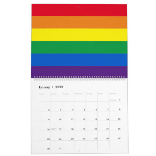 Lgbt regenboogstrepen kleuren Lgbtq gay pride vlag Kalender